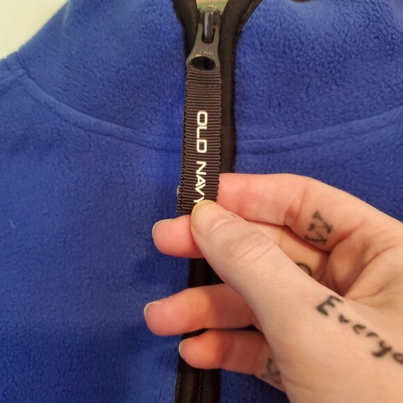 Old Navy Moon Dance Blue '94 Half Zip Fleece Pullover Sweater Jacket Size Small - Picture 4 of 10